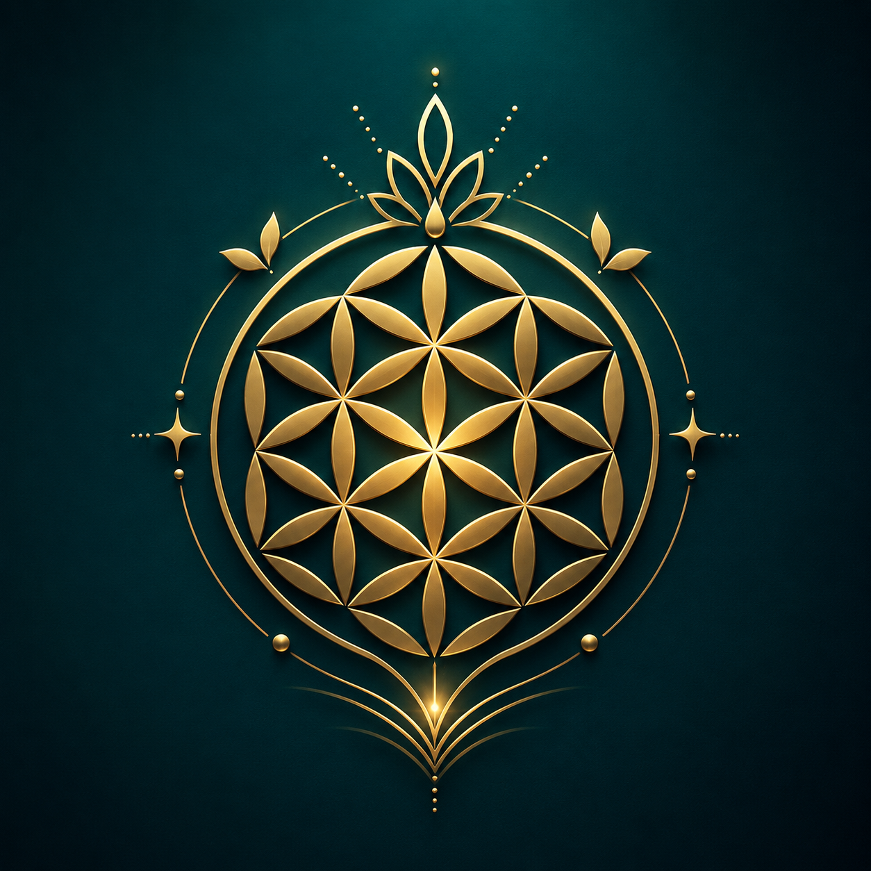 Emblema da Flor da Vida do projeto Ação Próspera